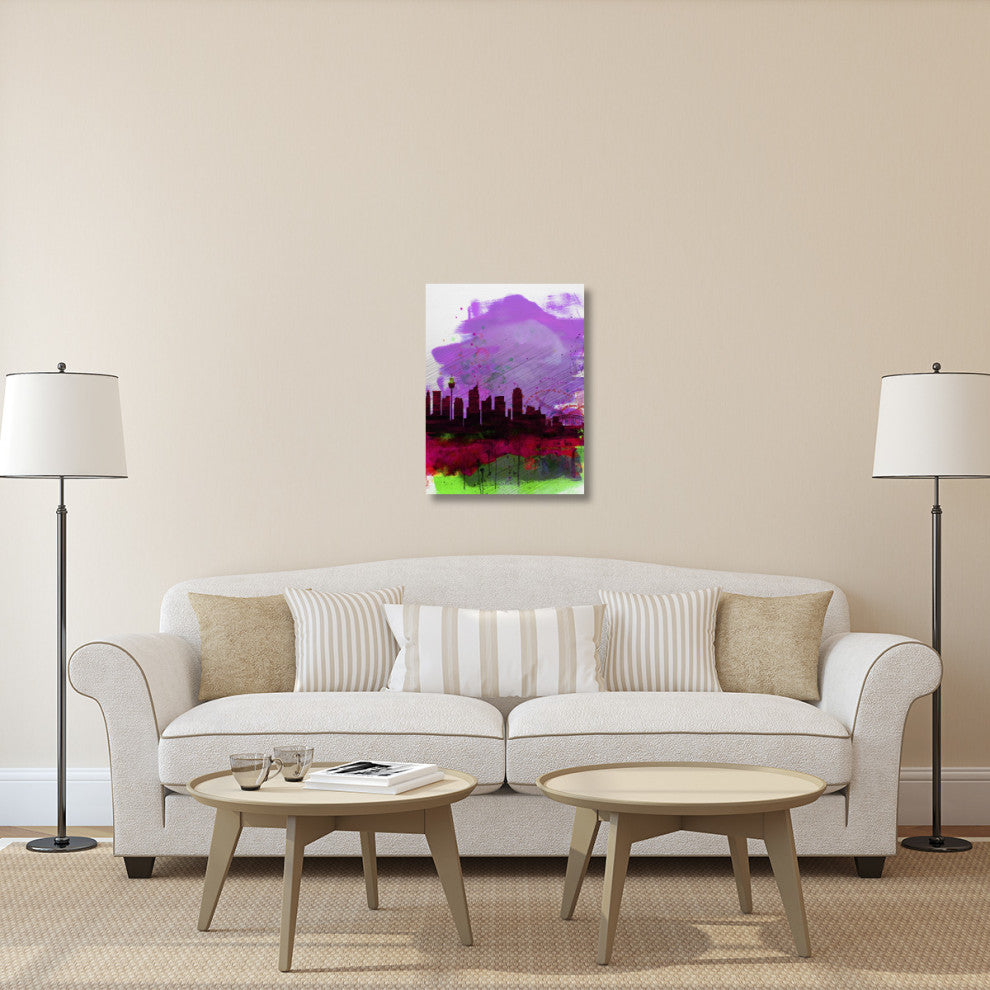 "Sydney Watercolor Skyline 2" Fine Art Print