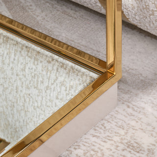 Savannah Breeze End Table, Bright Gold