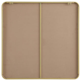 Home Living Contour Metal Rectangle Mirror 36x36, Brass
