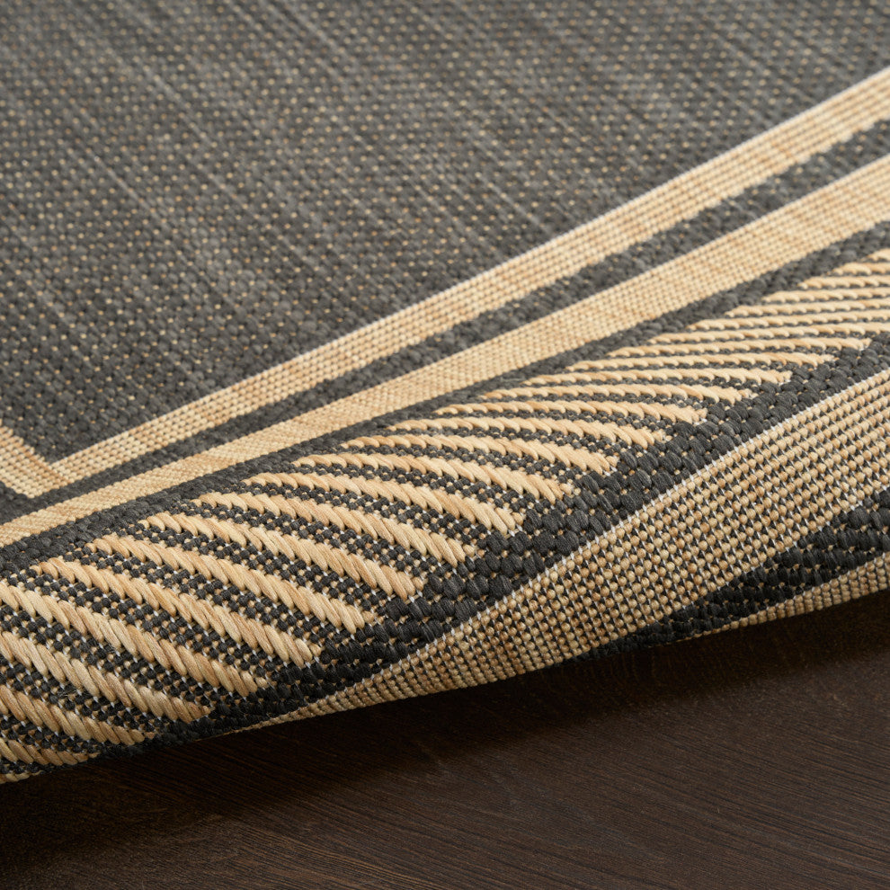 Nourison Horizon Indoor/Outdoor 8' x 10' Charcoal Modern Rug