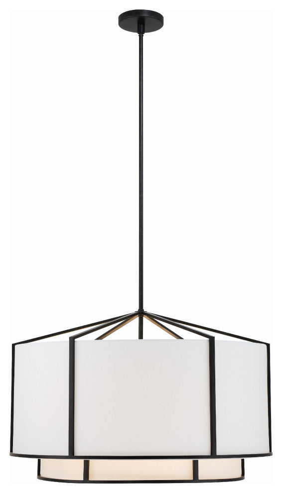 Carlyn 6-Light Chandelier, Black