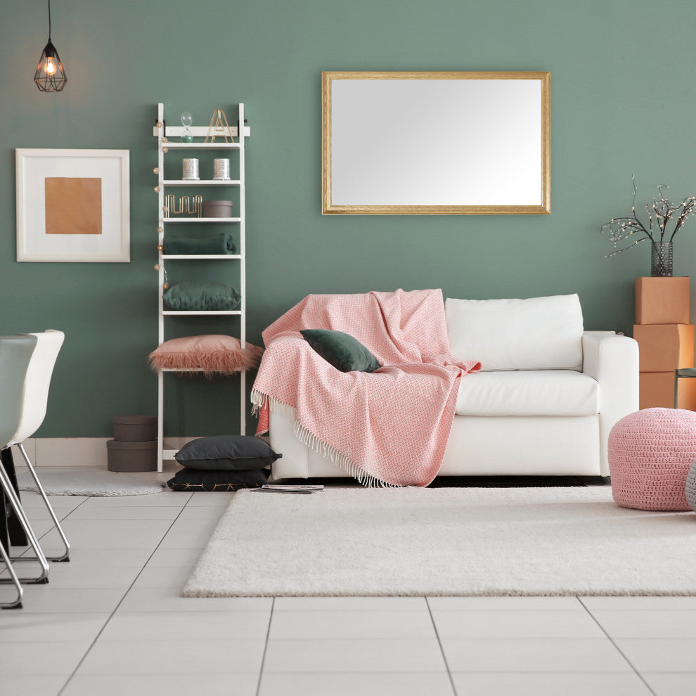 Crenshaw Framed Wall Mirror, Gold, 36" X 48"