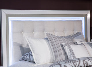 Sky Tower LED Platform Bed - Cloud White, Cal King