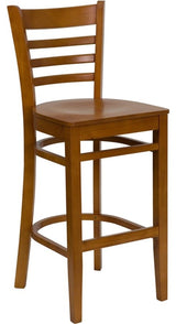 Ladder Back Cherry Wood Restaurant Barstool