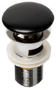 Ab8056-Bm Black Matte Ceramic Mushroom Top Pop Up Drain For Sinks With Overflow