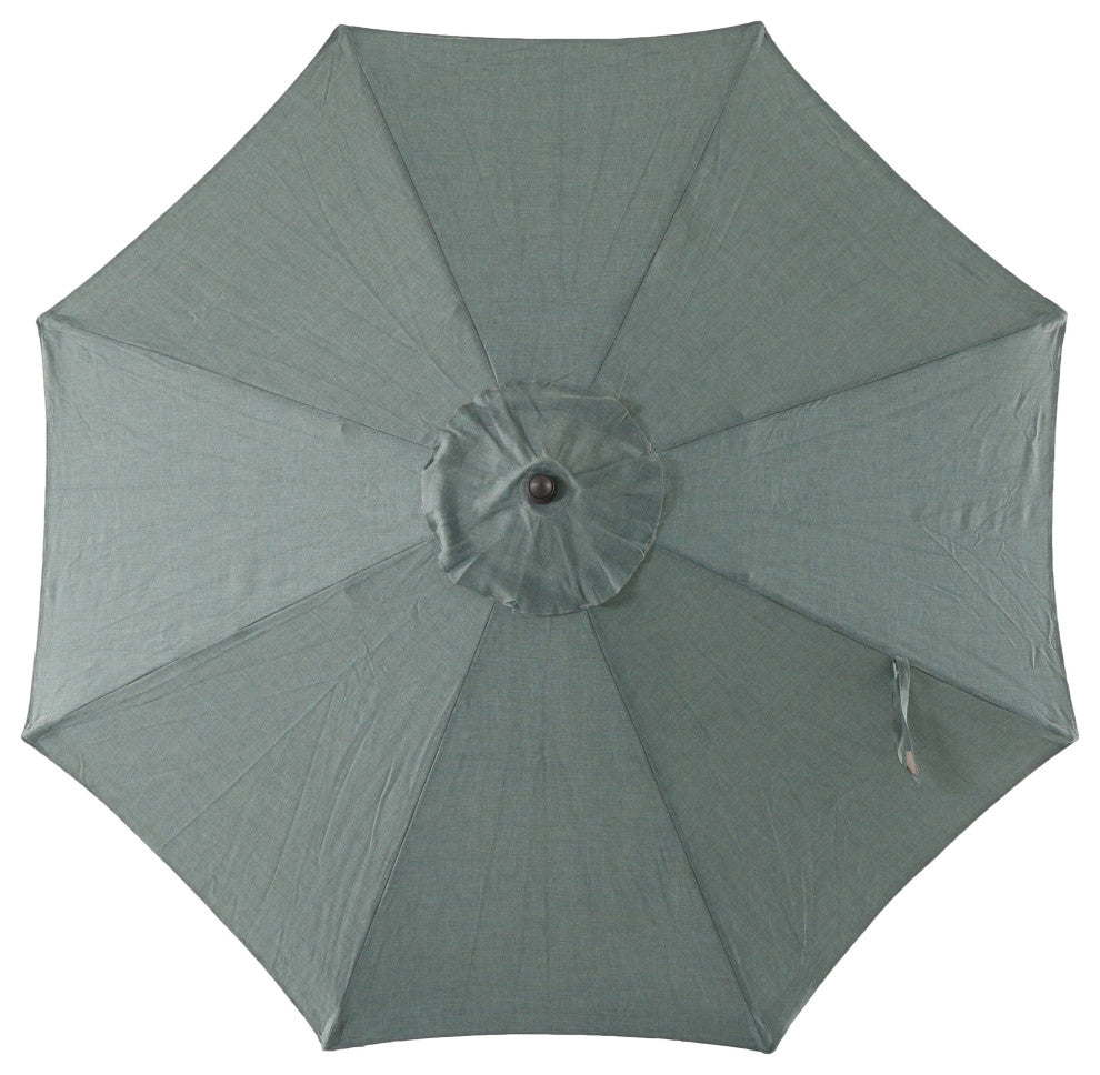 Royal Garden 9' Aluminum Crank and Tilt Market Umbrella, Teal