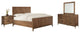 Modus Adler 4 Piece Full Bedroom Set With Nightstand, Natural Walnut