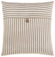 Surya Penelope Stripe Light Beige Pillow Shell With Polyester Insert 18"H X 18"W