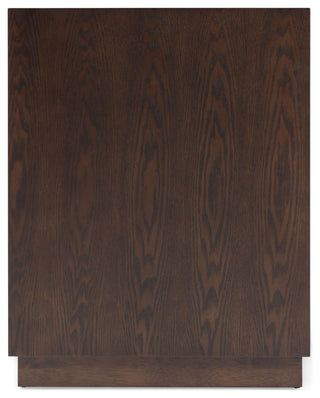 Modrest Manhattan Contemporary Cherry and Gold Nightstand