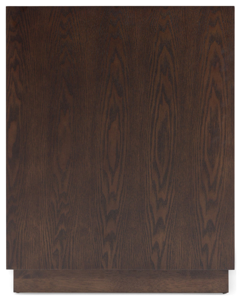 Modrest Manhattan Contemporary Cherry and Gold Nightstand