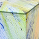 "Graffiti Rock Star"Printed Art Glass Side Table with Black Plinth Base Set of 2