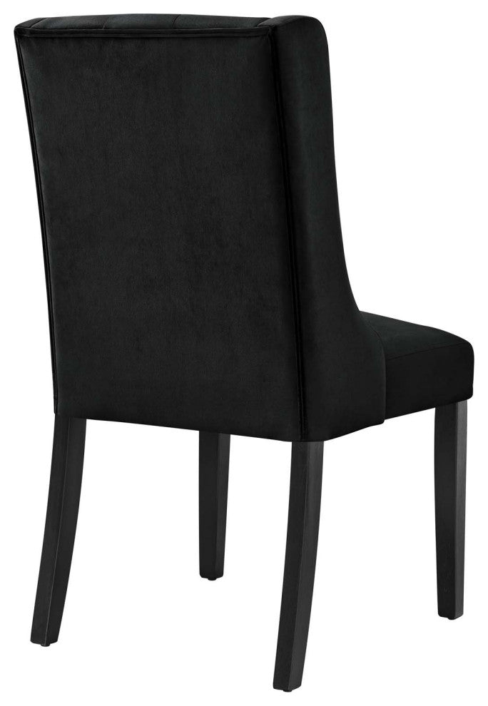Baronet Performance Velvet Dining Chairs, Set of 2, Black