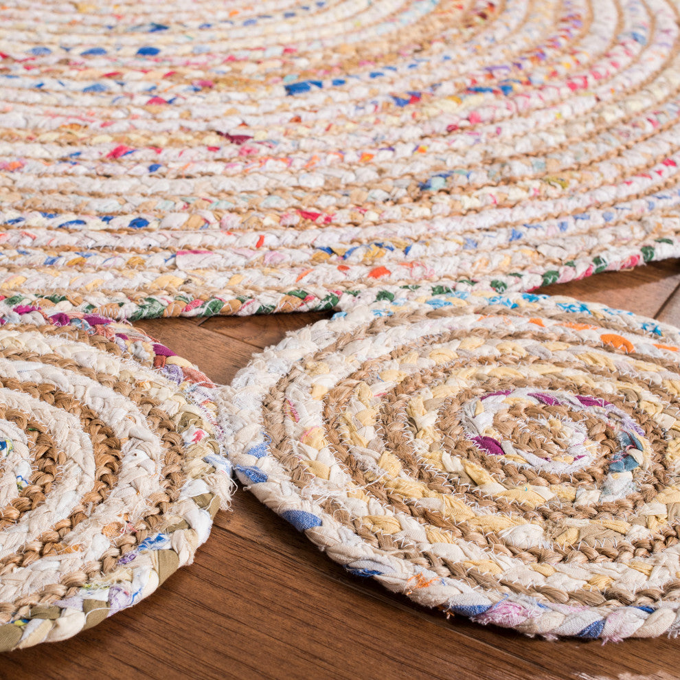 Safavieh Cape Cod Collection CAP211 Rug, Ivory/Multi, 5' Round