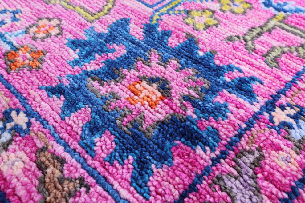 6' Square Handmade Turkish Oushak Wool Rug - Q15356