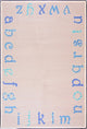 Kid Essentials Rug, Polka Dot ABC's, Blue, 3'10"x5'4"