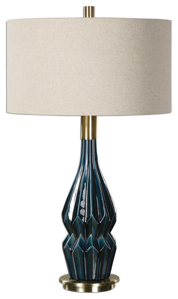 Uttermost Prussian Blue Ceramic Lamp