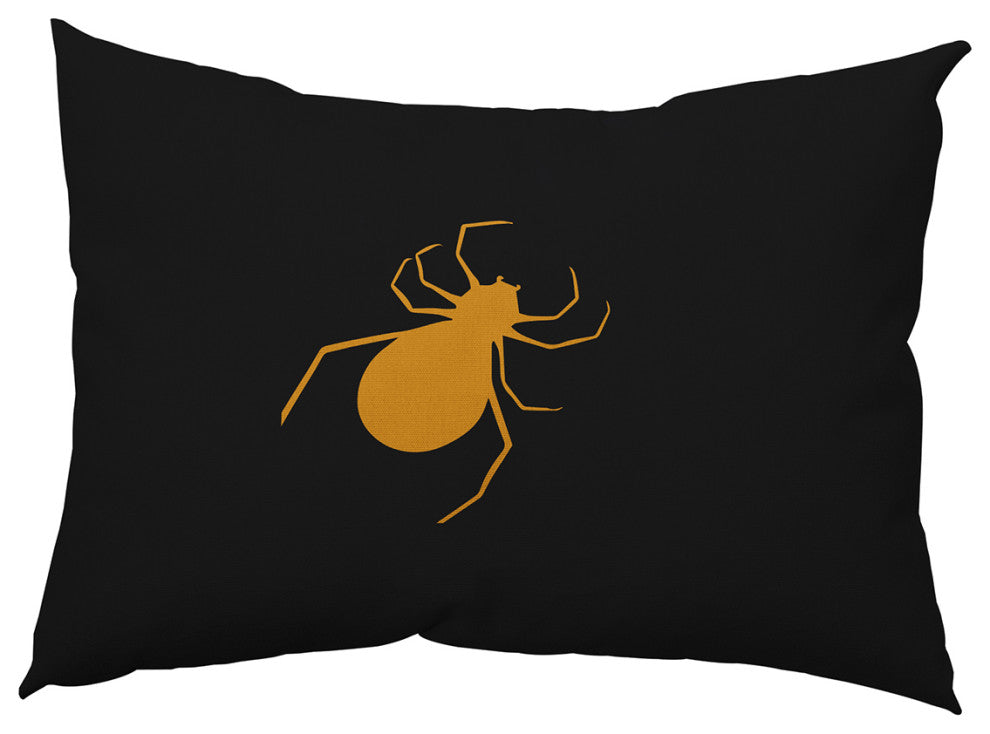 Halloween Spiders Accent Pillow, Golden Mustard, 14"x20"