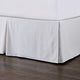 Tailored Linen Bed Skirt, King, White
