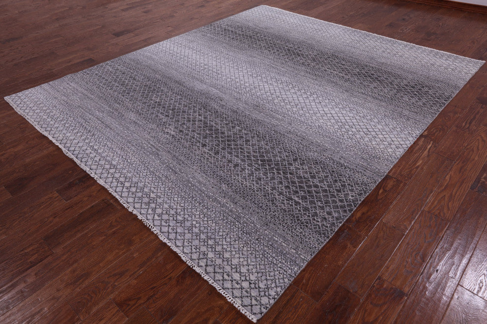 8' 2" X 9' 9" Savannah Grass Handmade Wool Rug - Q13232