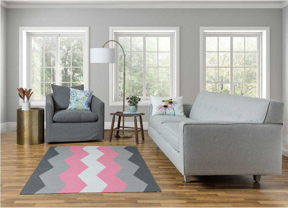 Demi Girl Chevron Chenille Rug, Demi Girl Chevron, 4'x6'