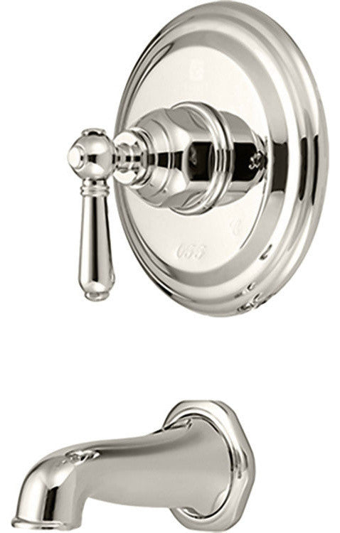 Pioneer Americana Single-Handle Wall-Mount Polished Nickel Tub Faucet Trim Set