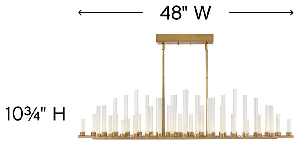 Fredrick Ramond Trinity Medium Led Linear, Heritage Brass