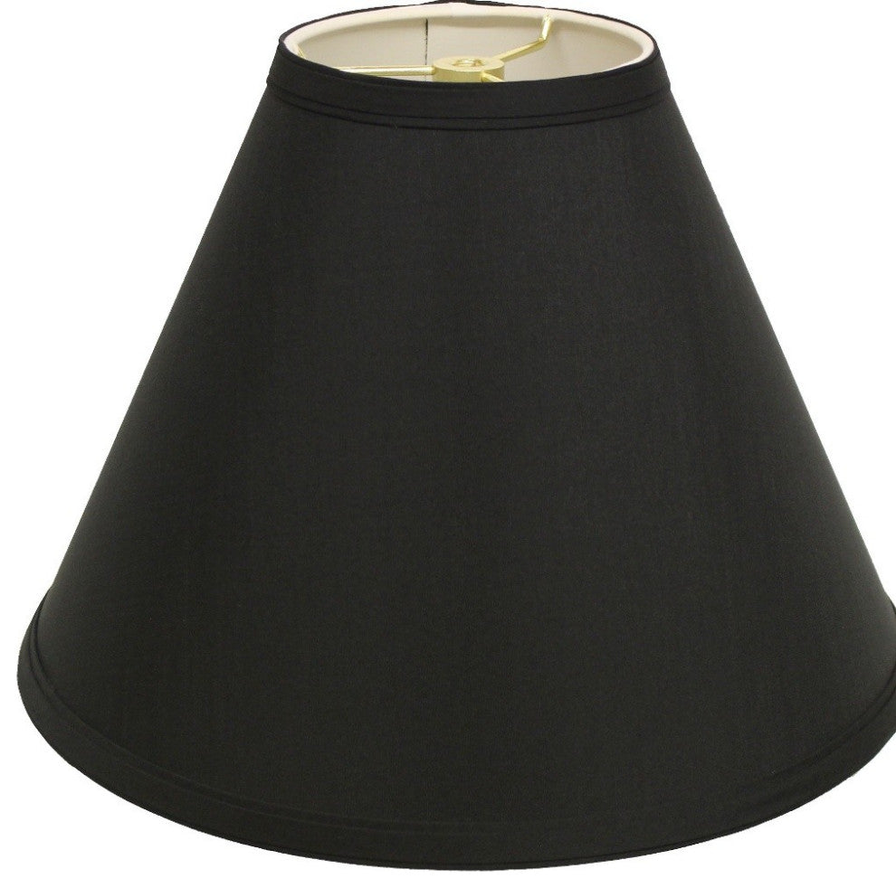 13" Jet Black Deep Cone Shantung Lampshade