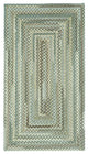 Sherwood Forest Concentric Braided Rectangle Rug, Green Olive, 11'4"x14'4"