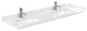 Beckett TK 66" Dark Gray Double Vanity, Cultured Top, Nickel Trim