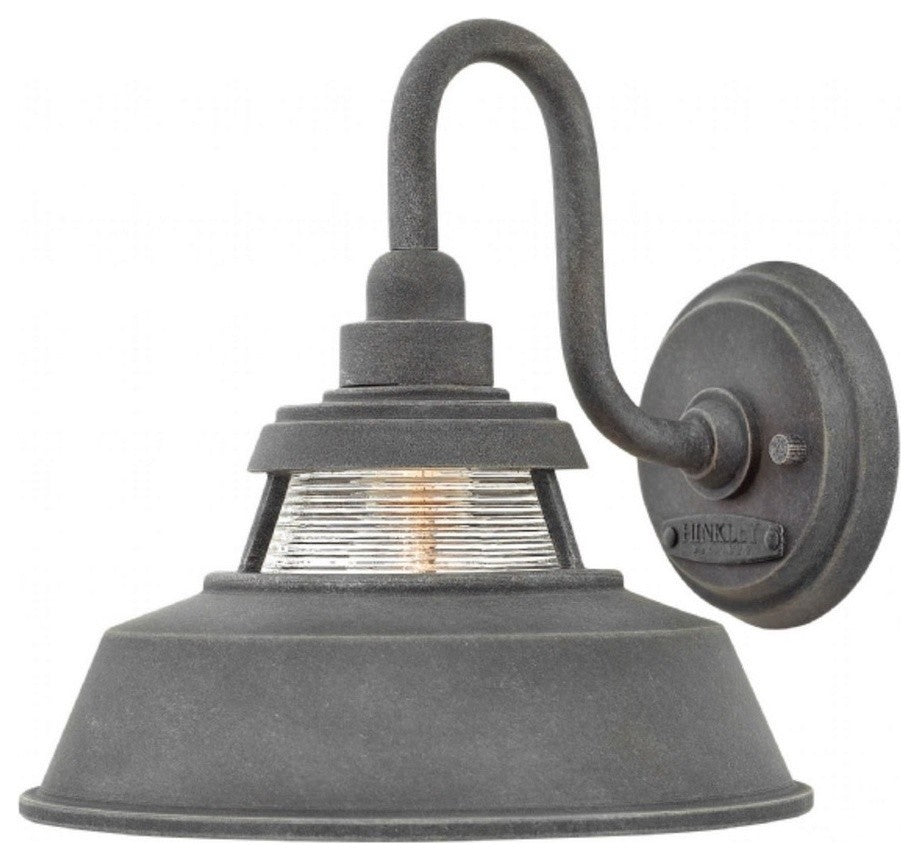 Outdoor Troyer Medium Wall Mount in Aged Zinc