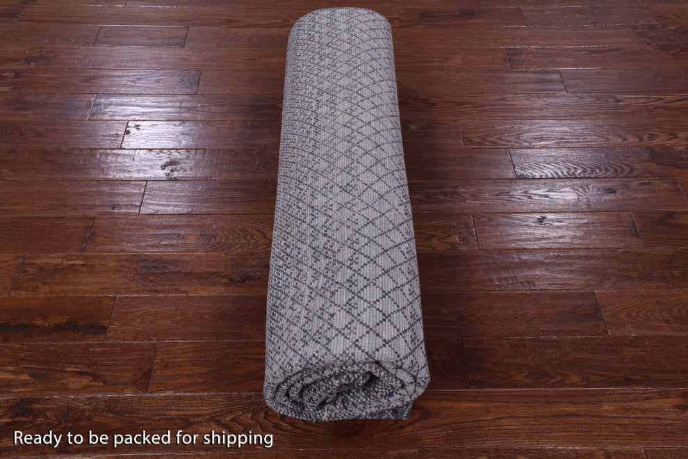 8' 1" X 10' 0" Savannah Grass Handmade Wool Rug - Q13406