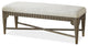 Playlist Vintage Oak Upholstered Bed End Bench 58"