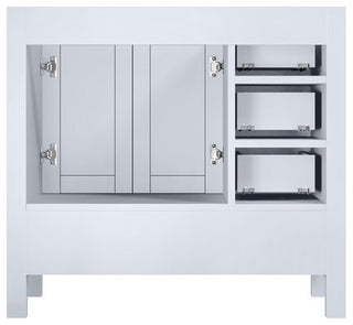 Jacques White Modern 36" Vanity Cabinet Only - Right Version