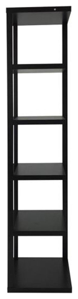 HomeRoots 15" X 15" X 73" Cappuccino Hollow Board With Paper Bookcase