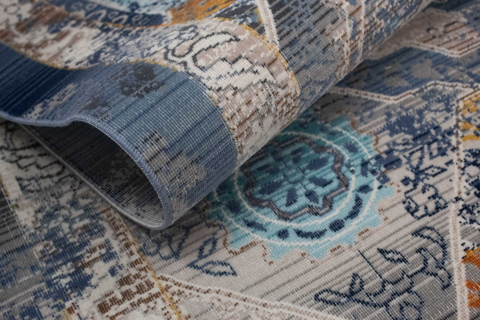 Noori Rug Low-Pile Gerard Blue/Ivory Rug