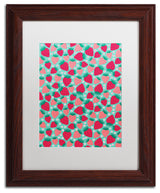 Elizabeth Caldwell 'June Strawberries' Art, Wood Frame, White Mat, 11x14