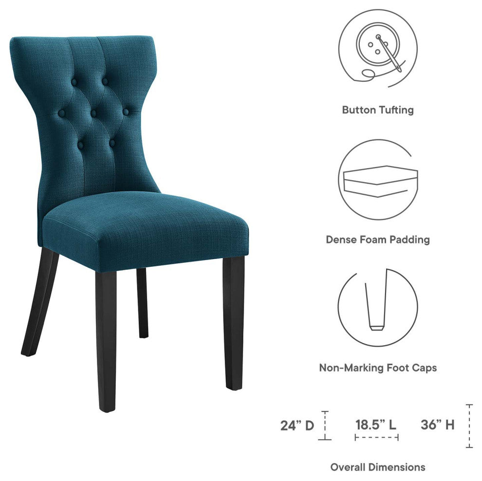 Silhouette Dining Side Chair, Azure
