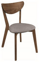Pemberly Row Dining Side Chair in Natural Walnut and Gray