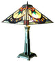 CHLOE Lighting LOGAN Mission 2-Light Antique Dark Bronze Table Lamp 16"