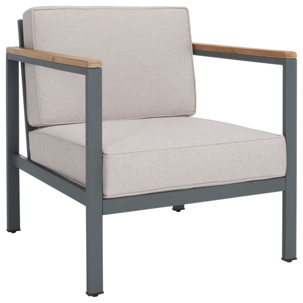 Safavieh Outdoor Chicopee 4 Piece Living Set Natural/Light Grey