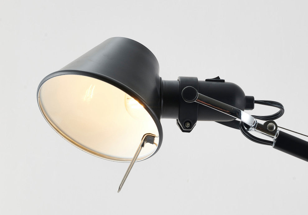 Black Frame, Chrome Hardware Table Lamp