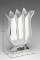 Brunswick 13" Metal Vase, Polished aluminum