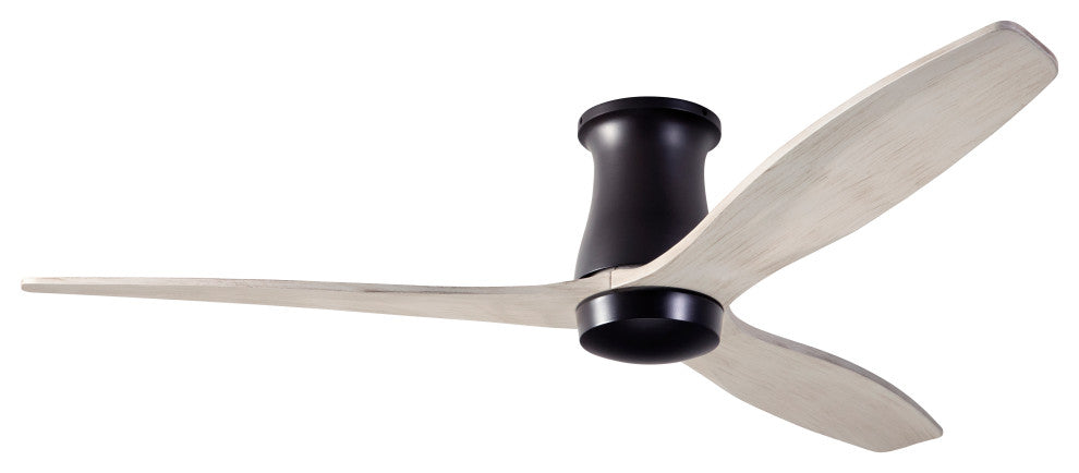 Arbor Flush Fan, Dark Bronze, 54" Whitewash Blades, No Light, Wall Control