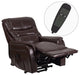 Hercules Series Remote Powered Lift Recliner, Brown Leather
