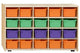 Contender Mobile 20 Tray Storage, Assorted Pastel Trays - Assembled, Casters