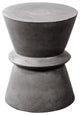 Concrete Hourglass Side Table, Gray