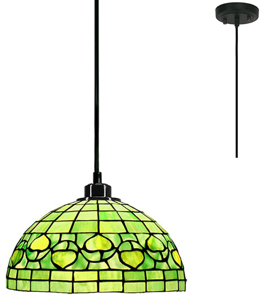 Green hanging lamp Glass swag lamp 12 Inch tiffany lamp shades only