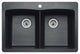 33"x22" Diamond Silgranit Equal Doubl Bowl Kitchen Sink, Cinder