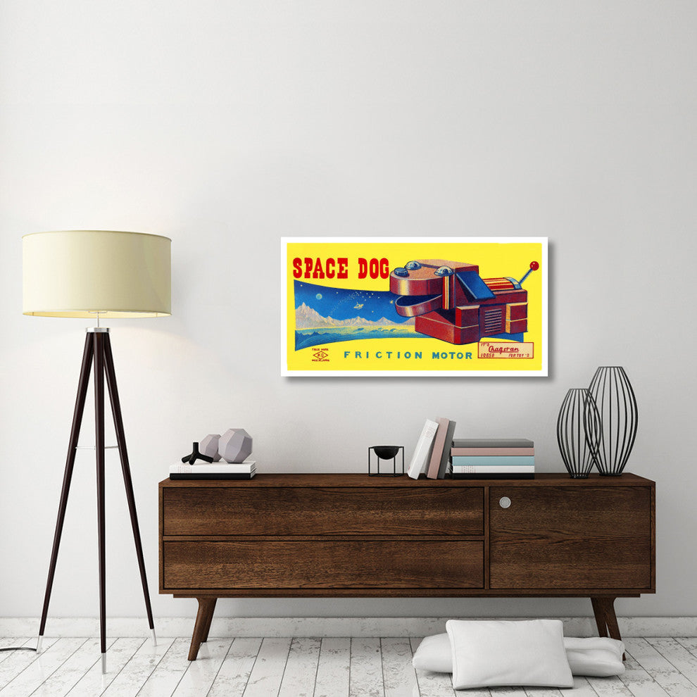 "Space Dog" Digital Paper Print by Retrobot, 46"x24"