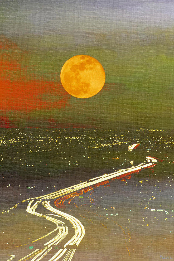 "Santa Sun Current" Print on Canvas, 16"x24"